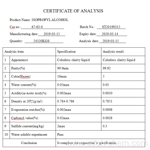 Direct Supply TOP Quality Isopropanol 2-Propanol 99%